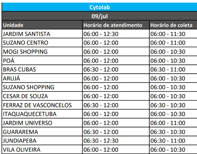 feriados Cytolab